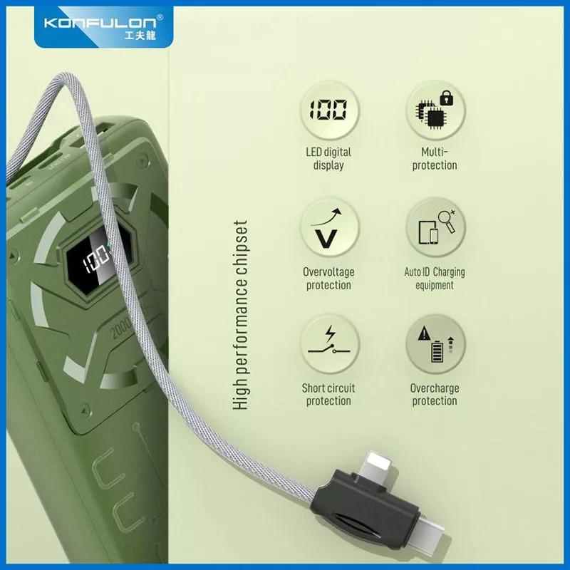 پاوربانک کانفلون مدل A32Q ظرفیت 20000 میلی آمپر ساعت