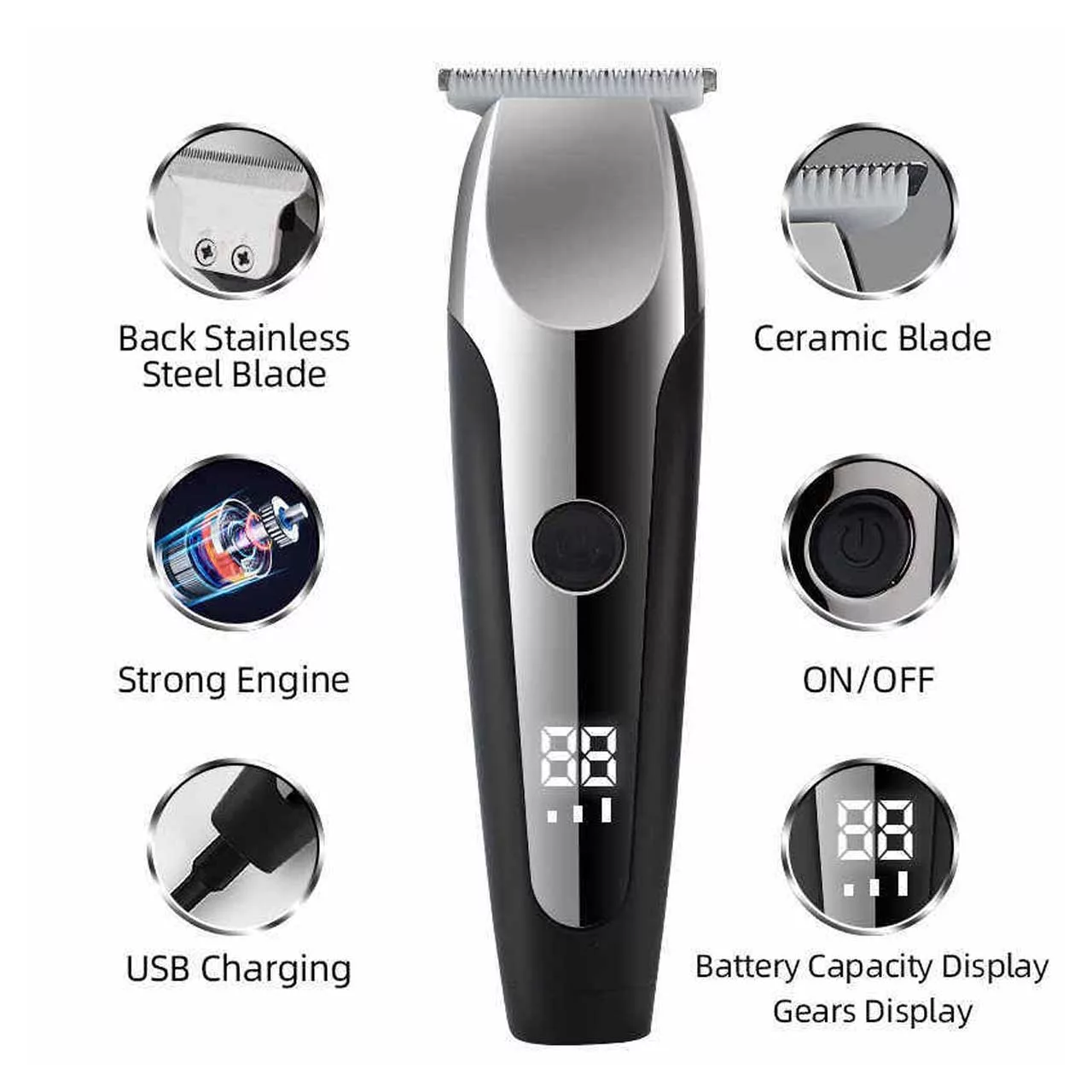 ماشین اصلاح موی سر و صورت وی جی ار مدل PROFESSIONAL V_059