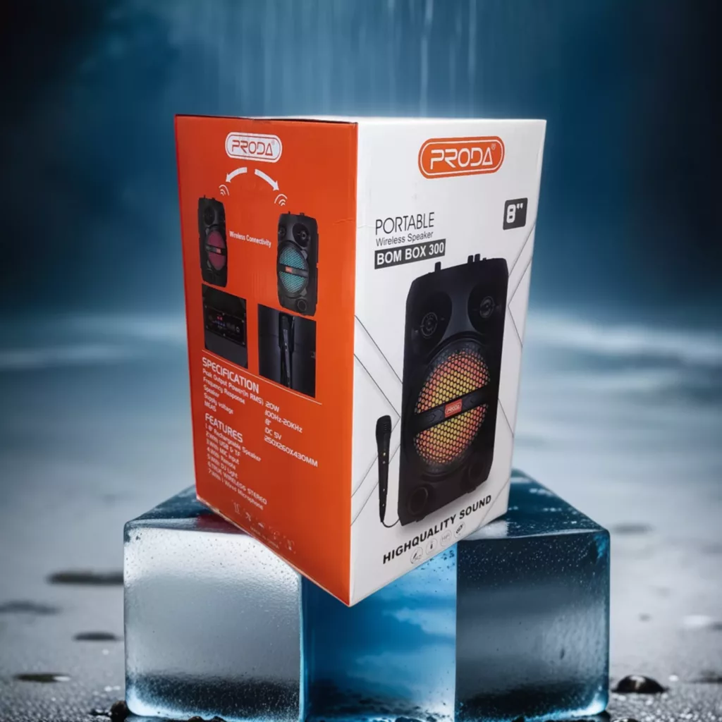 اسپیکر بلوتوثی قابل حمل پرودا مدل BOM BOX 300