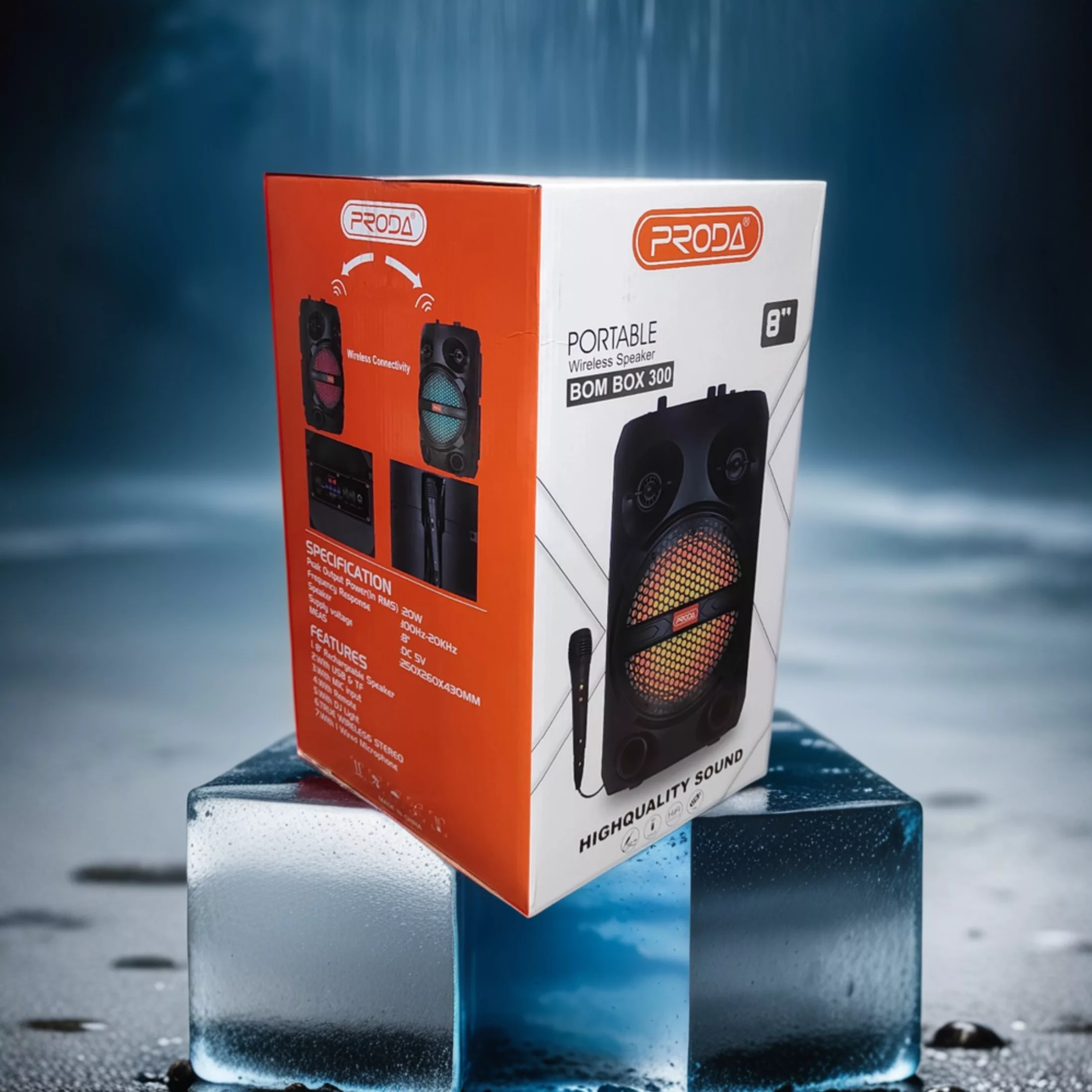 اسپیکر بلوتوثی قابل حمل پرودا مدل BOM BOX 300