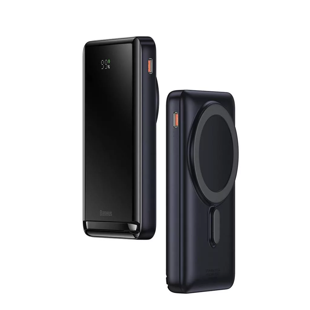 پاوربانک 20 وات بی‌سیم بیسوس مدل Magnetic Bracket ظرفیت 10000 میلی آمپر ساعت