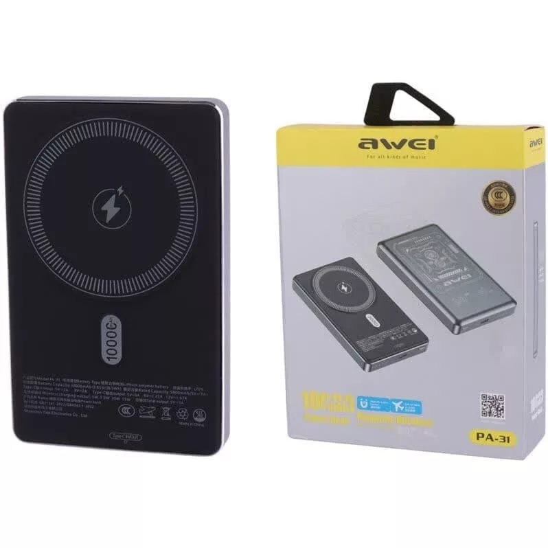 پاوربانک اوی طرح مگ سیف مدل PA-31 20W ظرفیت 10000 میلی آمپر ساعت