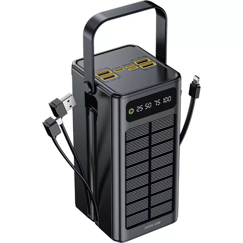 پاوربانک گرین لاین مدل GL-PX50 ظرفیت 60000 میلی‌آمپر ساعت به همراه پنل خورشیدی