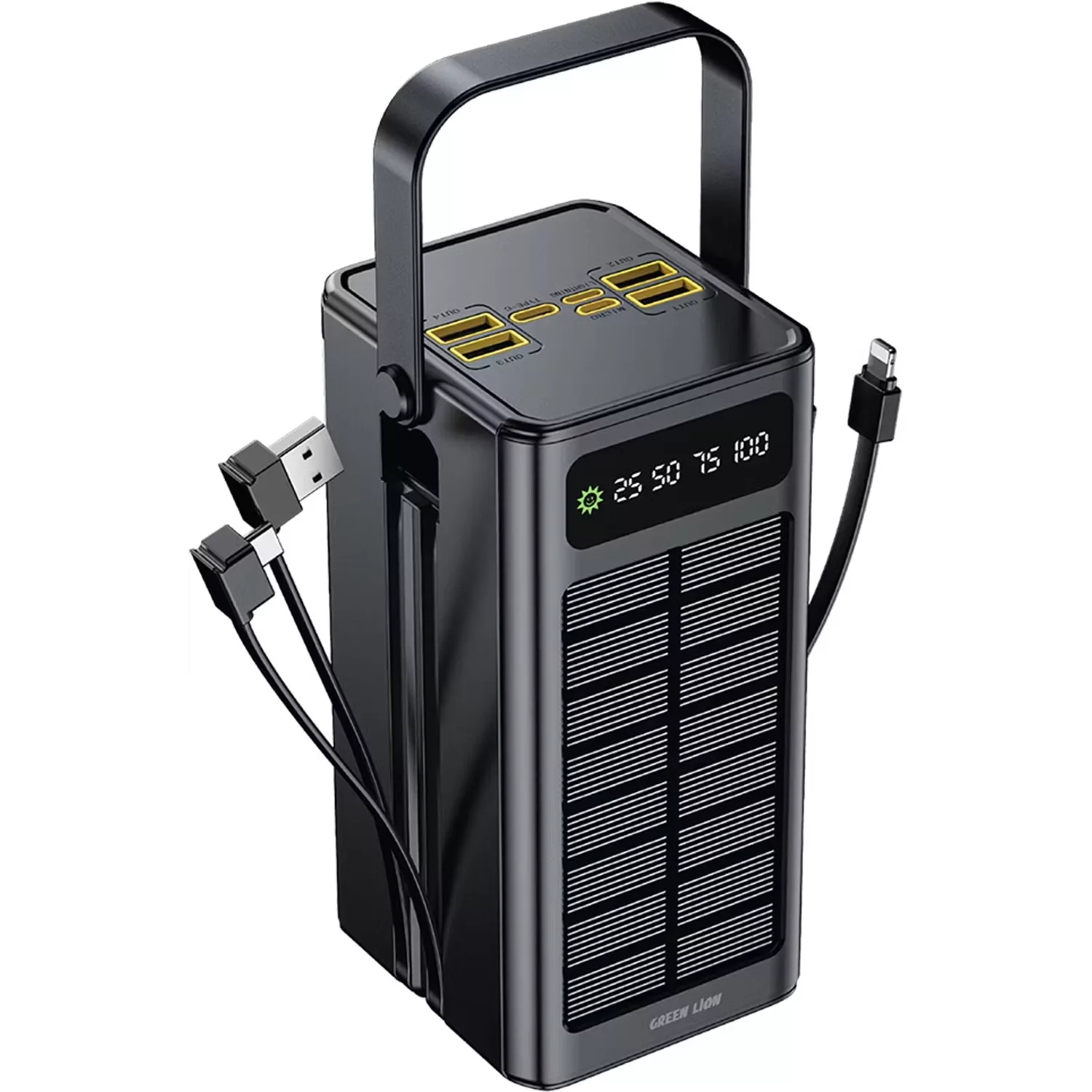 پاوربانک گرین لاین مدل GL-PX50 ظرفیت 60000 میلی‌آمپر ساعت به همراه پنل خورشیدی