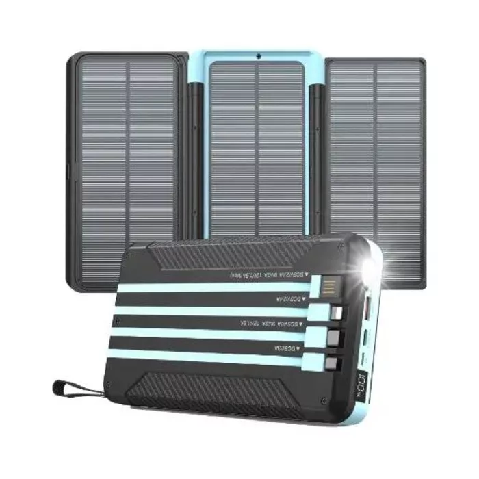 پاوربانک خورشیدی پاورولوژی مدل PP070 ظرفیت 16000 میلی آمپر ساعت