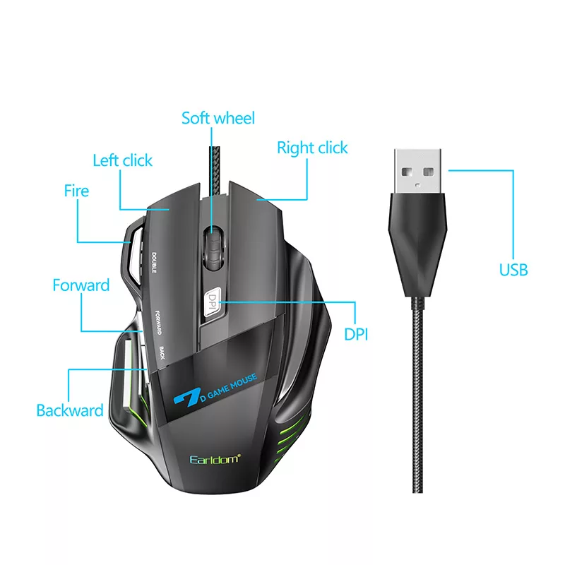 ماوس مخصوص بازی ارلدام مدل ET-KM11