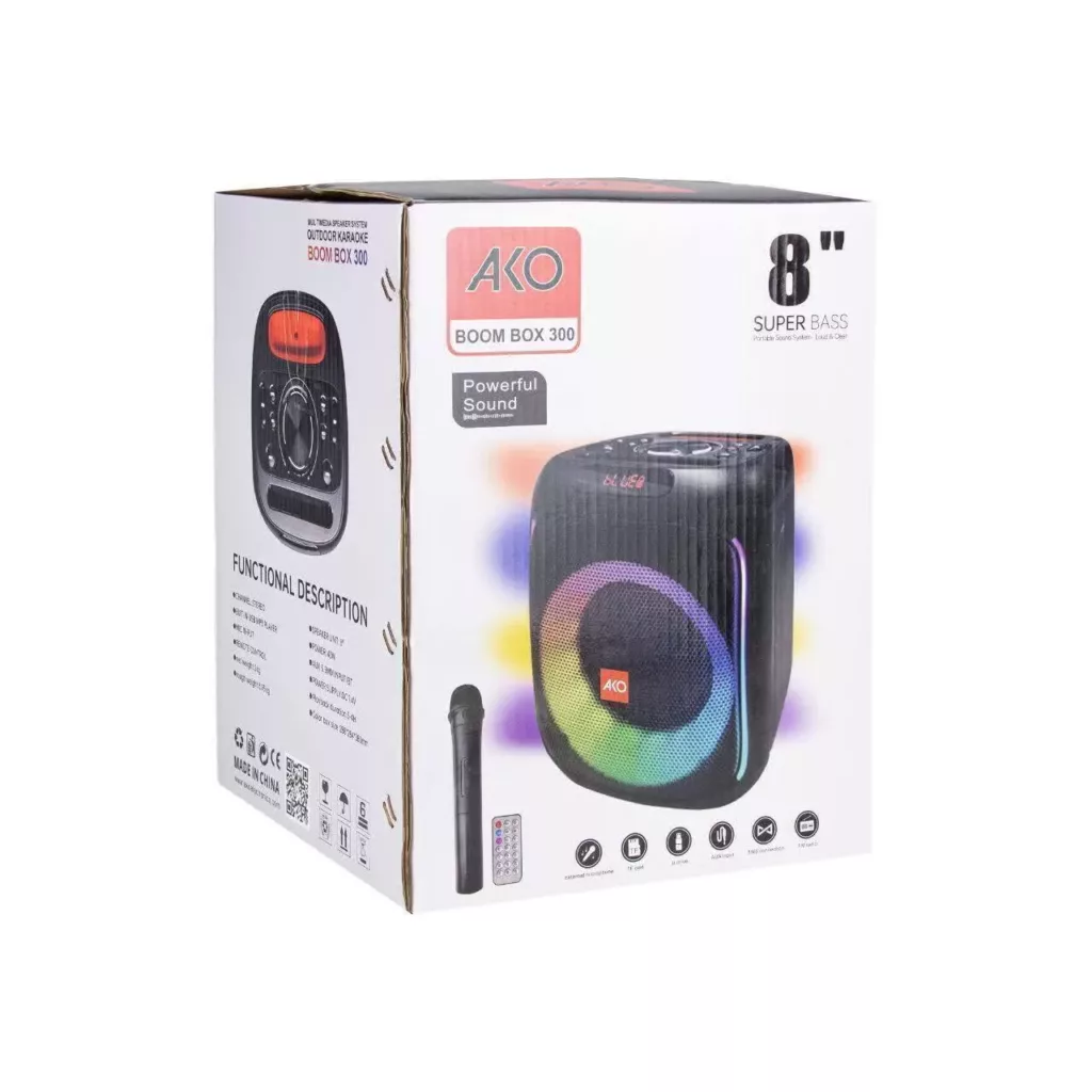 اسپیکر بلوتوثی قابل حمل آکو مدل BOOM BOX 300 NEW