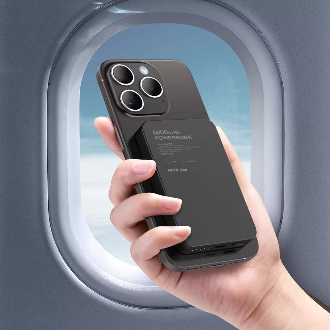 پاوربانک گرین لاین مدل GL-MAG 5 ظرفیت 5000 میلی آمپر ساعت