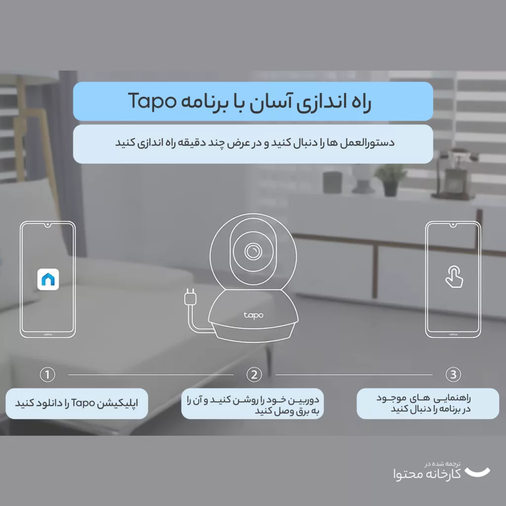 دوربین مداربسته تحت شبکه تی پی-لینک مدل pan/tilt home security wi-fi camara C200