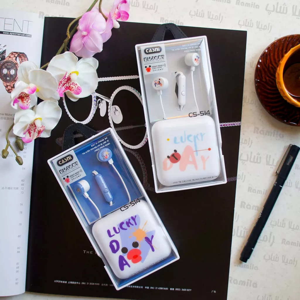 هندزفری طرح فانتزی اردک مدل Lucky-Day-CS-514 به همراه کیف هندزفری