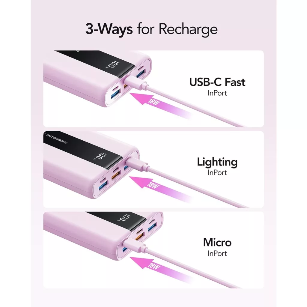 پاوربانک وراوریس مدل T2055 ظرفیت 20000 میلی آمپر ساعت