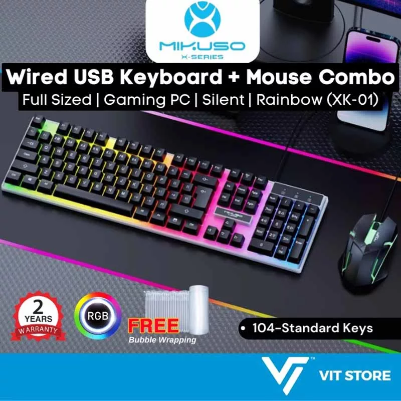 کیبورد و ماوس با سیم میکاسو مدل XK-01