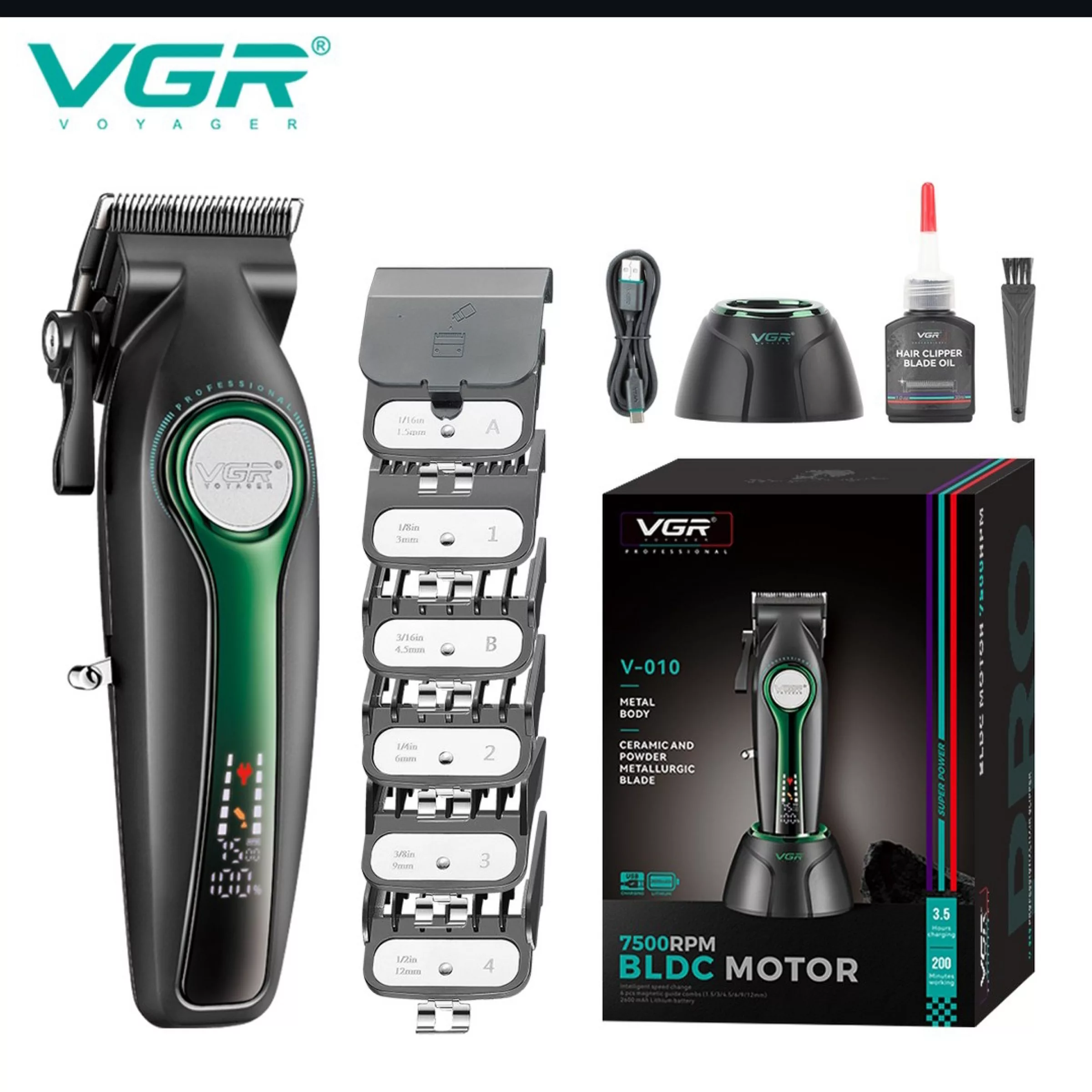 ماشین اصلاح موی سر و صورت وی جی ار مدل v-010