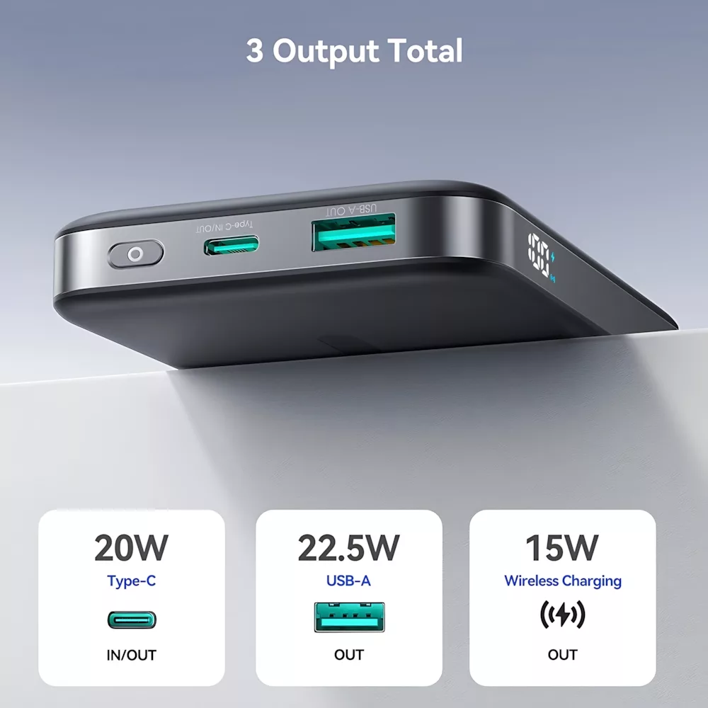پاوربانک جوی روم مدل JR-PBM12 ظرفیت 10000 میلی آمپرساعت