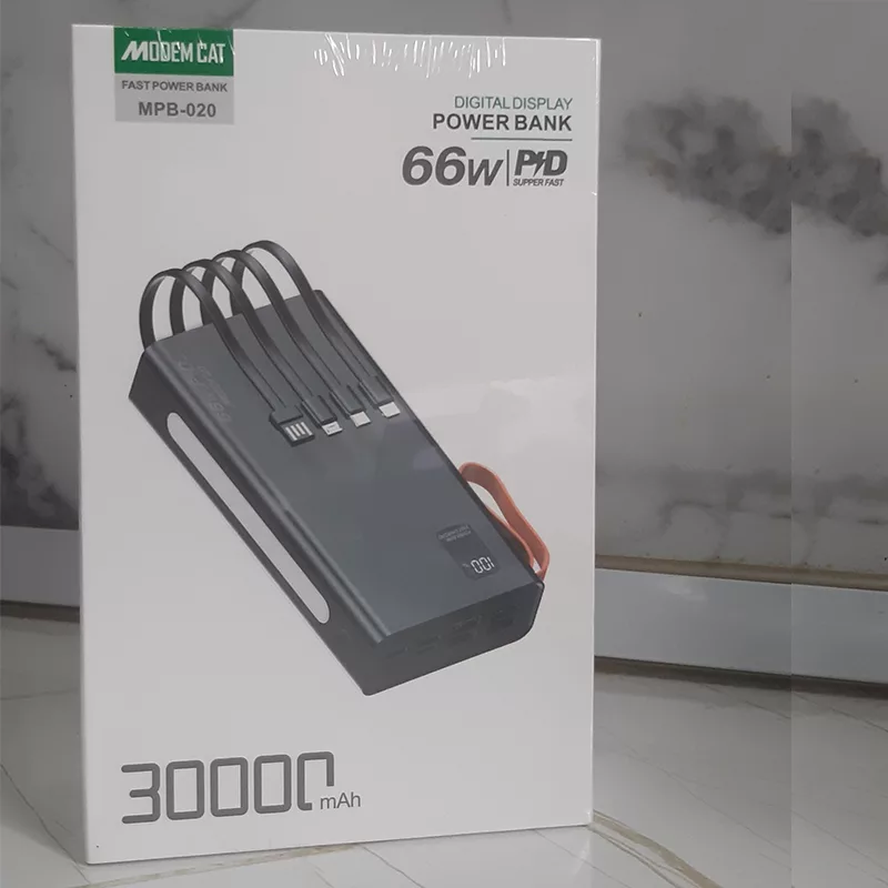 پاوربانک مودم کت مدل MPB-020 ظرفیت 30000 میلی آمپر ساعت