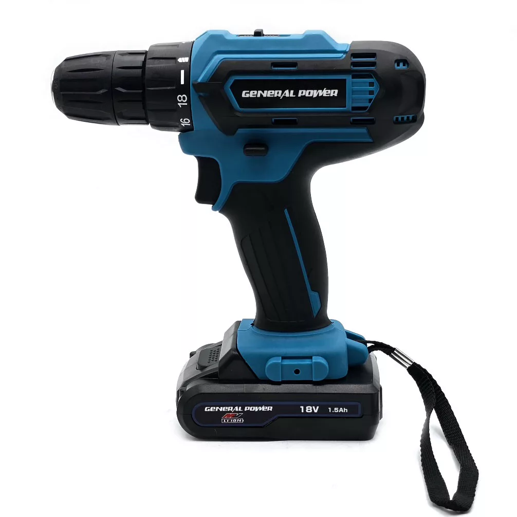 دریل پیچ گوشتی شارژی سه نظام 10 میلیمتری 18 ولت جنرال پاور مدل 18V