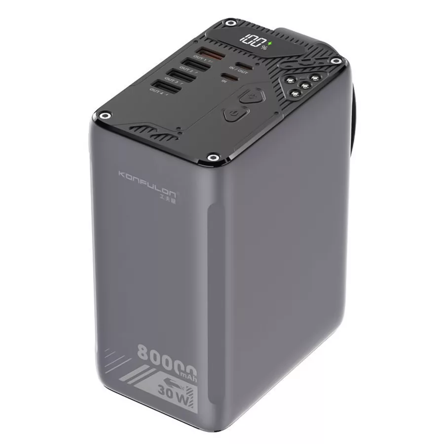 پاوربانک کانفلون مدل A49Q ظرفیت 80000 میلی آمپر ساعت