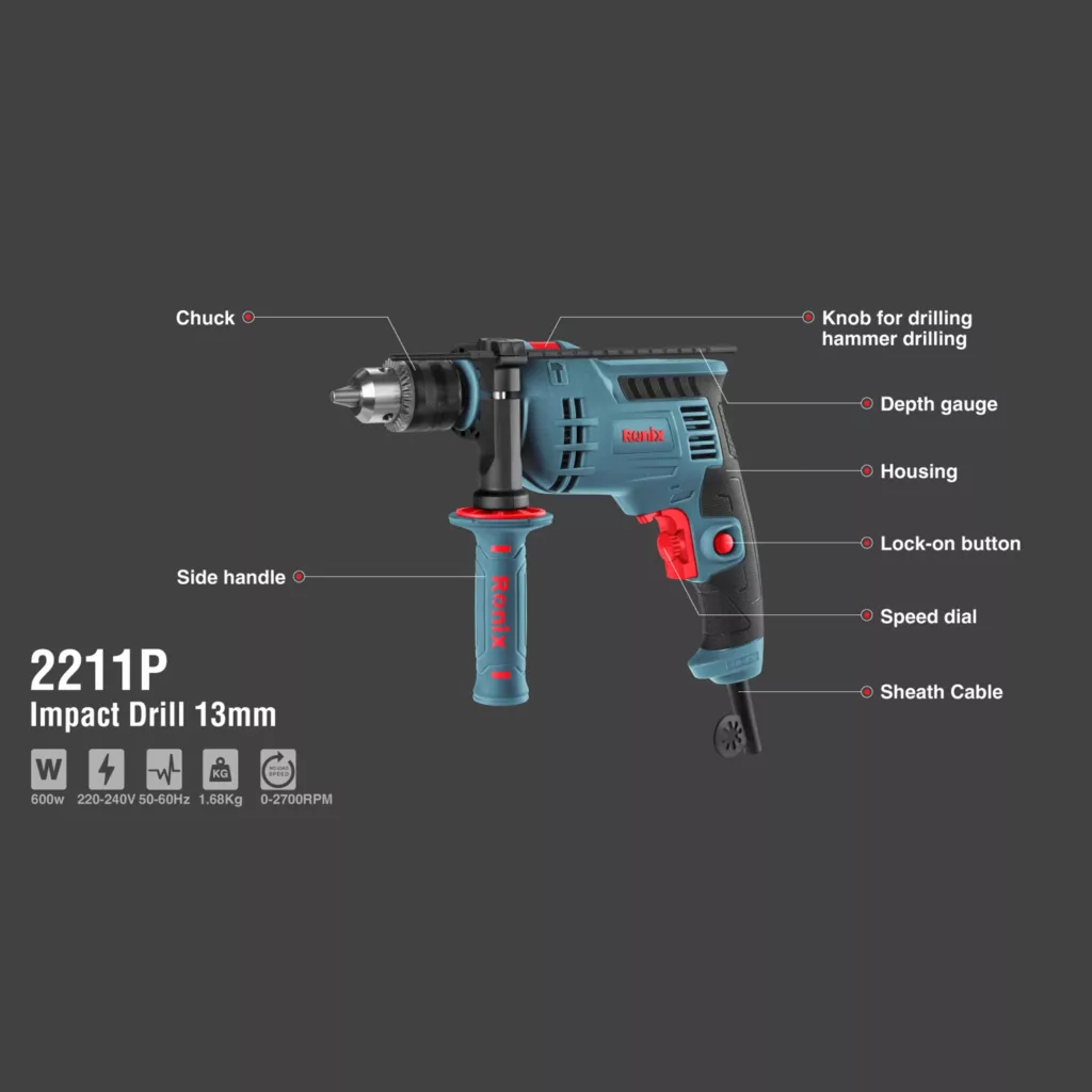 دریل چکشی رونیکس مدل 2211P