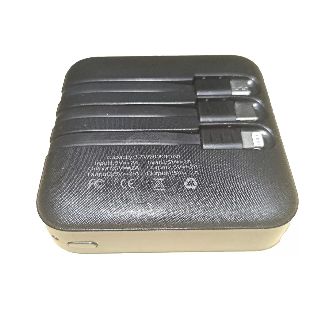 پاوربانک مدل PB_3CABLE ظرفیت 20000 میلی آمپر ساعت