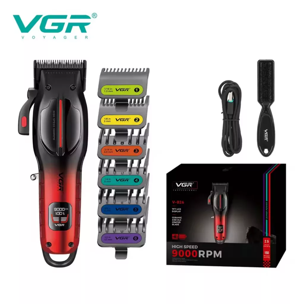 ماشین اصلاح موی سر و صورت شارژی وی جی ار مدل V-026