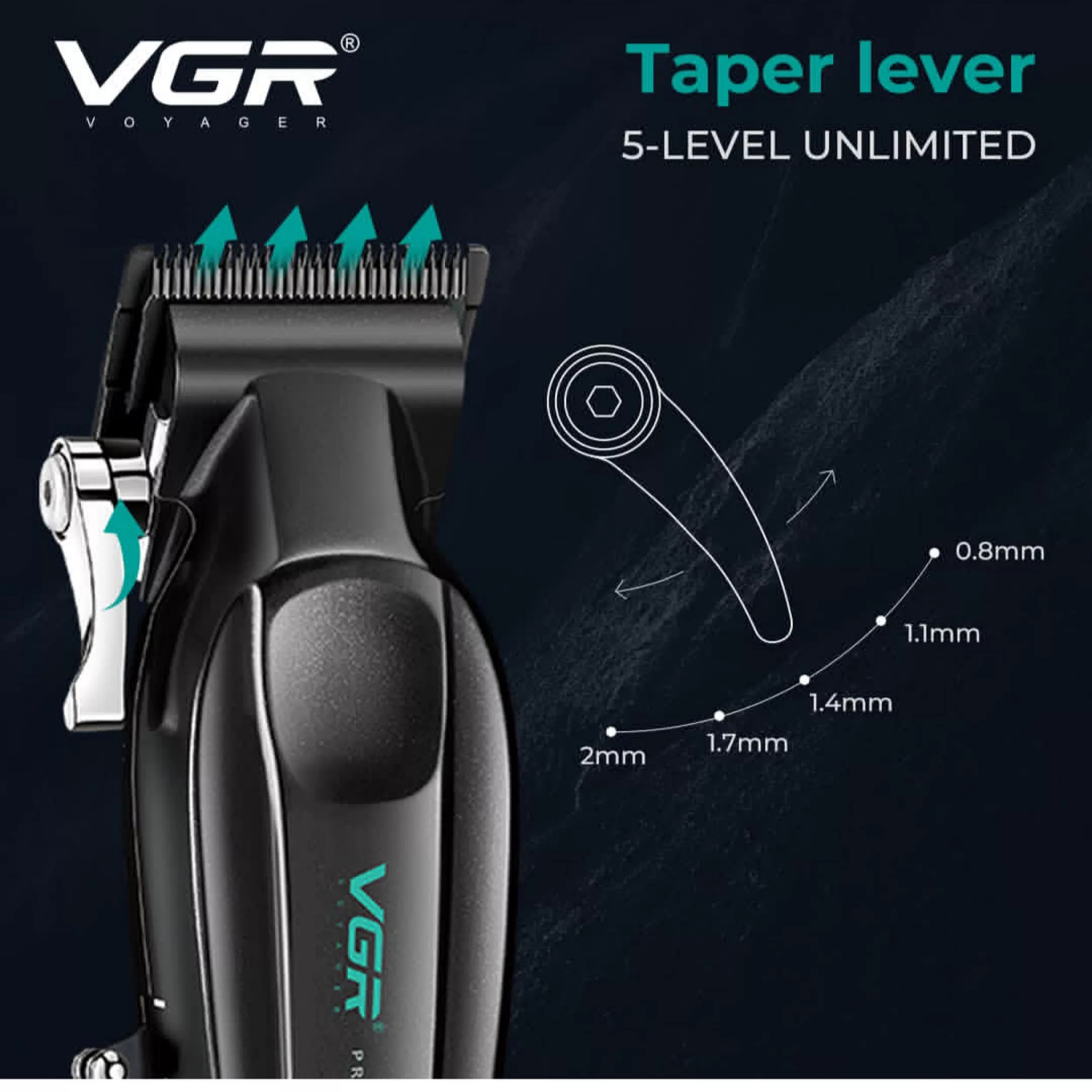 ماشین اصلاح موی سر و صورت شارژی وی جی ار مدل V-662