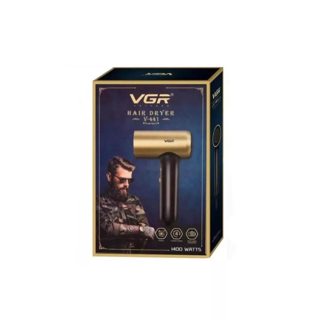 سشوار حرفه ای ۱۴۰۰ وات وی جی ار مدل ۴۴۱