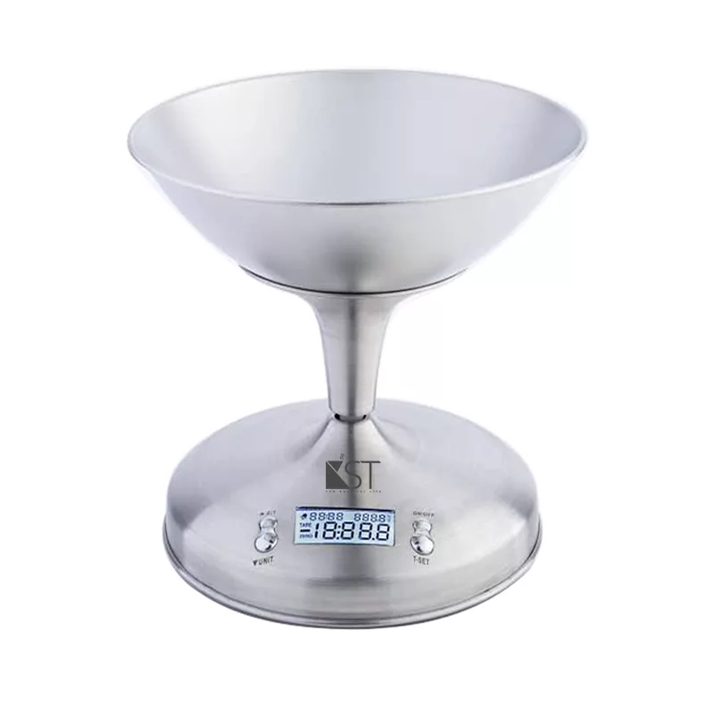 ترازو آشپزخانه دیجیتال کی اس تی مدل 5746 حداکثر ظرفیت قابل اندازه‌گیری 5 کیلوگرم با دقت اندازه‌گیری 1 گرم