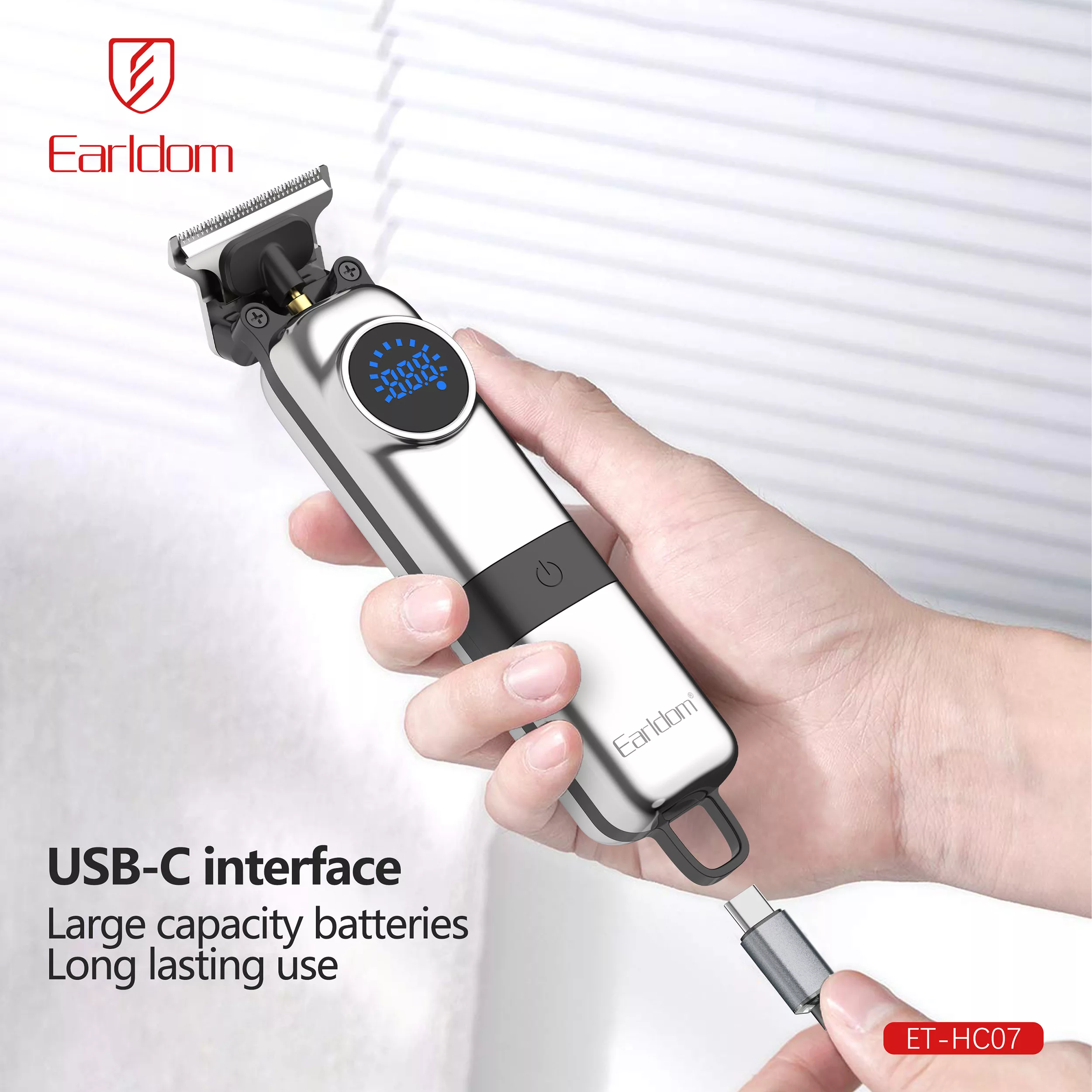 ماشین اصلاح موی سر و صورت شارژی ارلدام مدل HC07