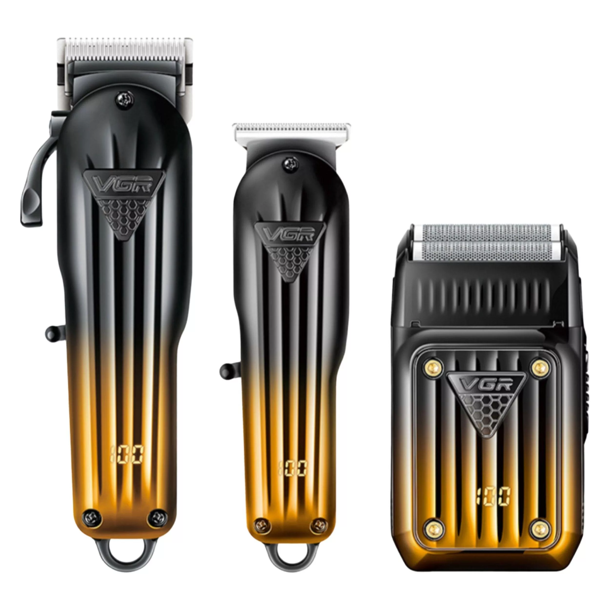 ماشین اصلاح موی سر و صورت شارژی وی جی ار مدل V-644 مجموعه سه عددی