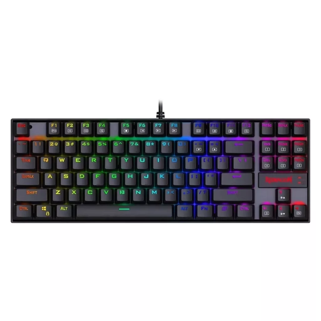کیبورد گیمینگ ردراگون مدل K552 RGB، سوییچ مکانیکال آبی، Tenkeyless، نورپردازی RGB