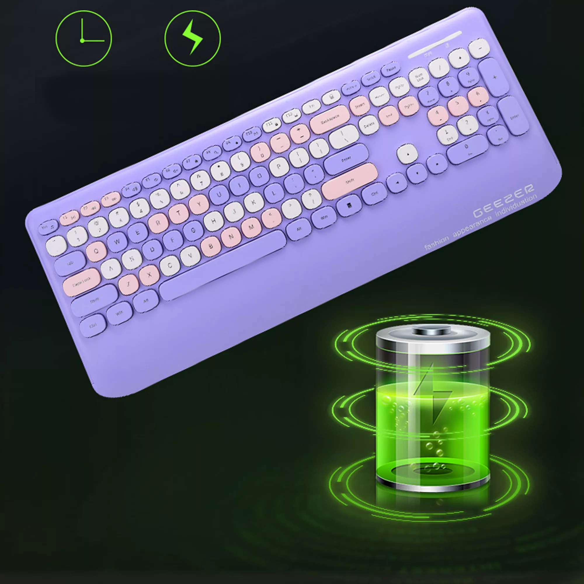 کیبورد و ماوس بی سیم گیزر مدل GEEZER G100