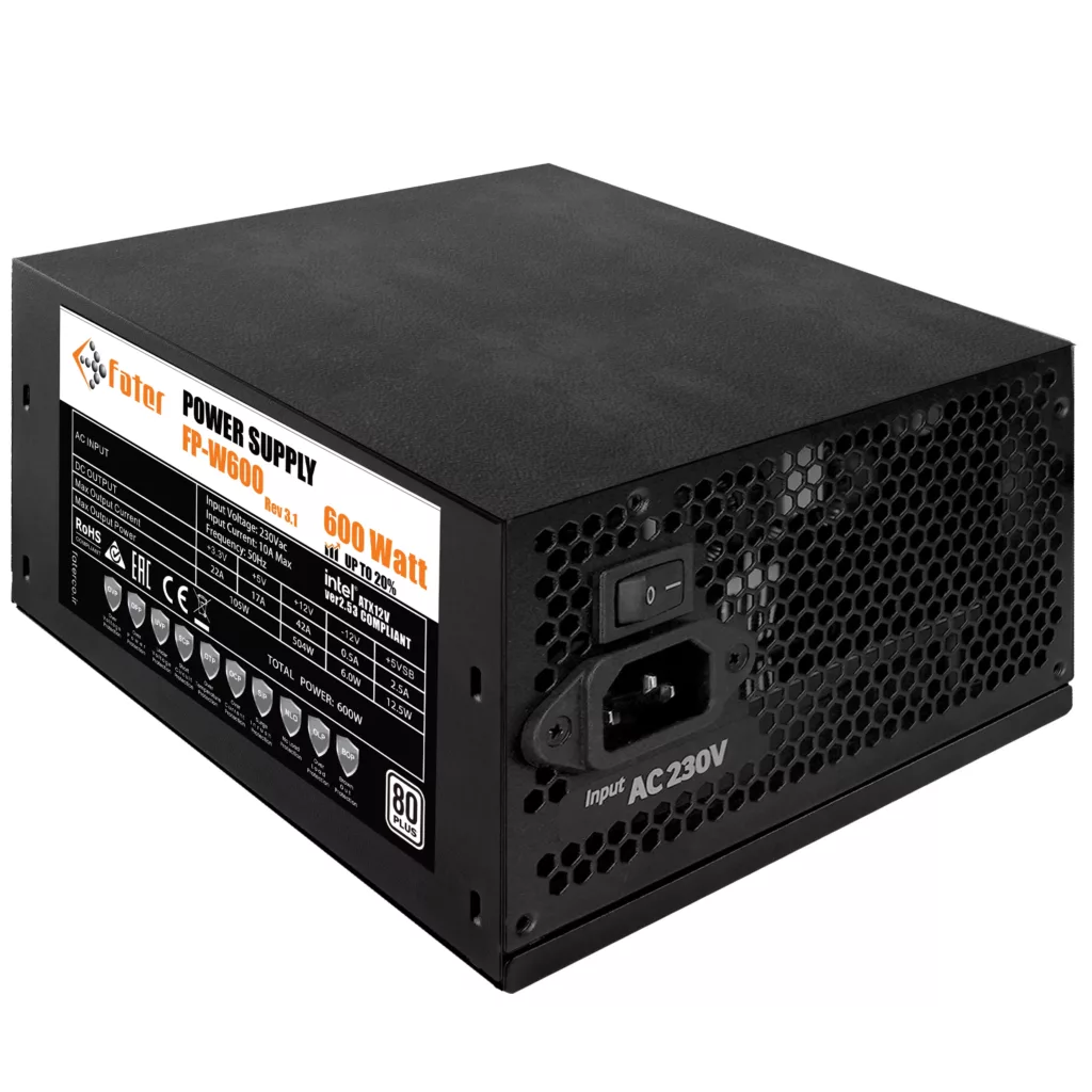 منبع تغذیه کامپیوتر 600 وات فاطر مدل FP-W600 80Plus 600W