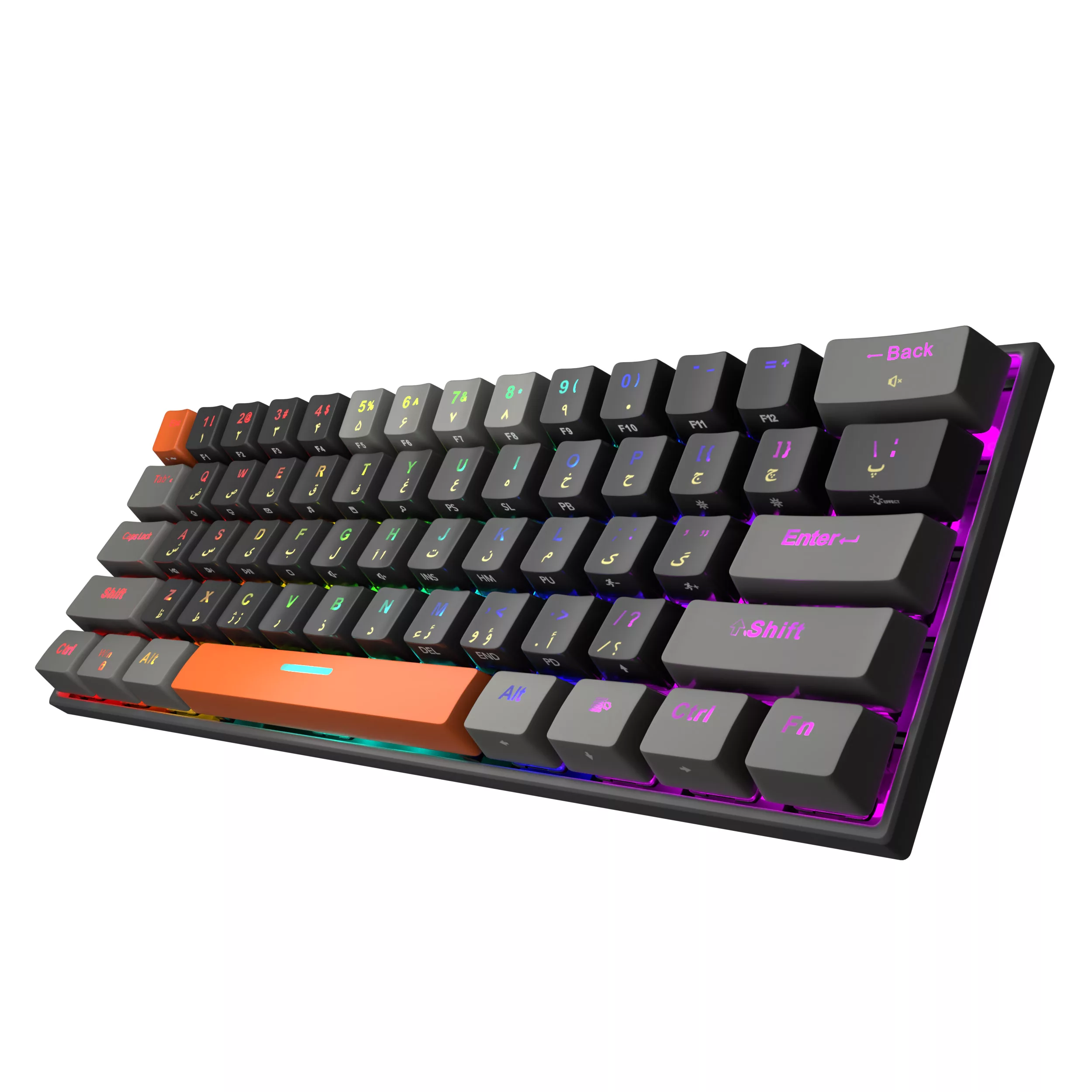 کیبورد گیمینگ تسکو مدل GK 8161، مکانیکال سوییچ نقره‌ای، Tenkeyless، نورپردازی RGB