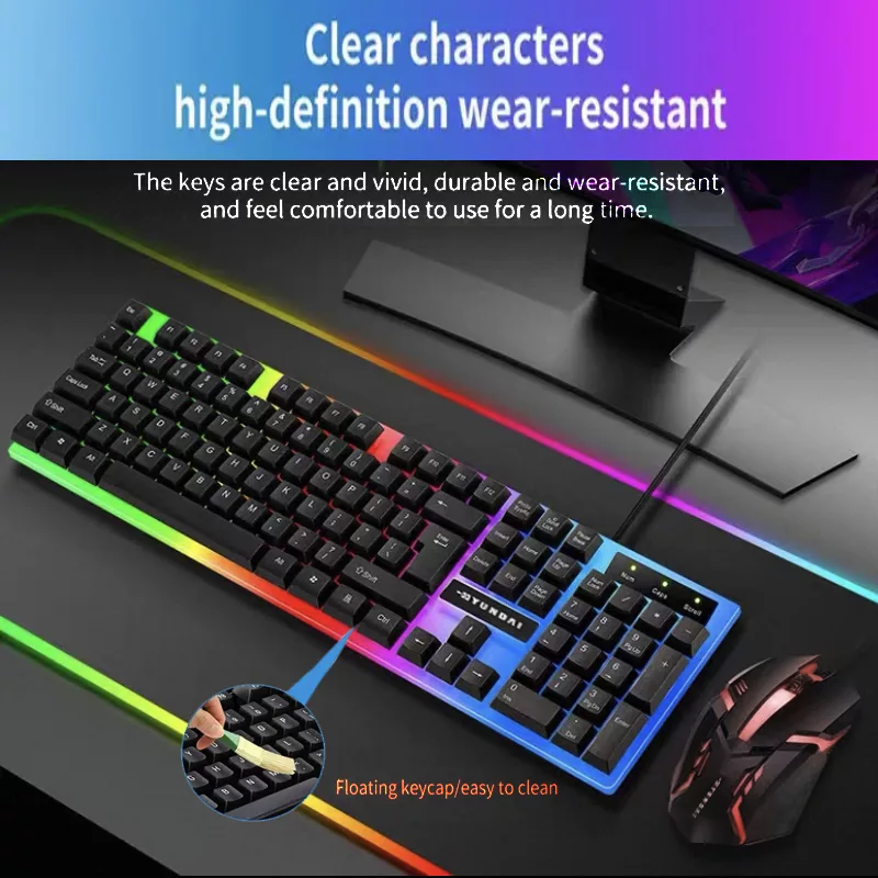 کیبورد و ماوس گیمینگ هیوندای مدل HY_MK141