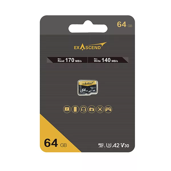 کارت حافظه microSD اکساسند مدل Catalyst کلاس 10 استاندارد UHS-I U3 سرعت 170MBps ظرفیت 64 گیگابایت