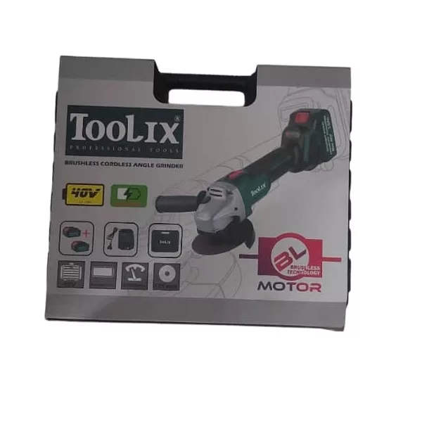 مینی فرز شارژی براشلس دیمردار 115 میلی متری 40وات تولیکس مدل TX-2040BR