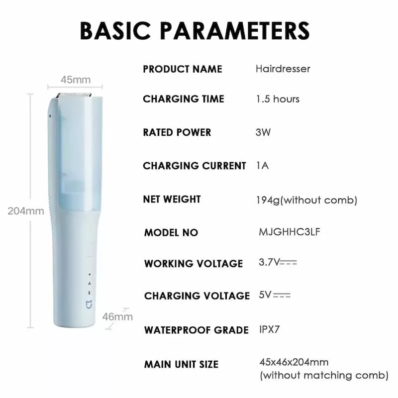 ماشین اصلاح موی سر شارژی میجیا مدل MJGHHC3LF