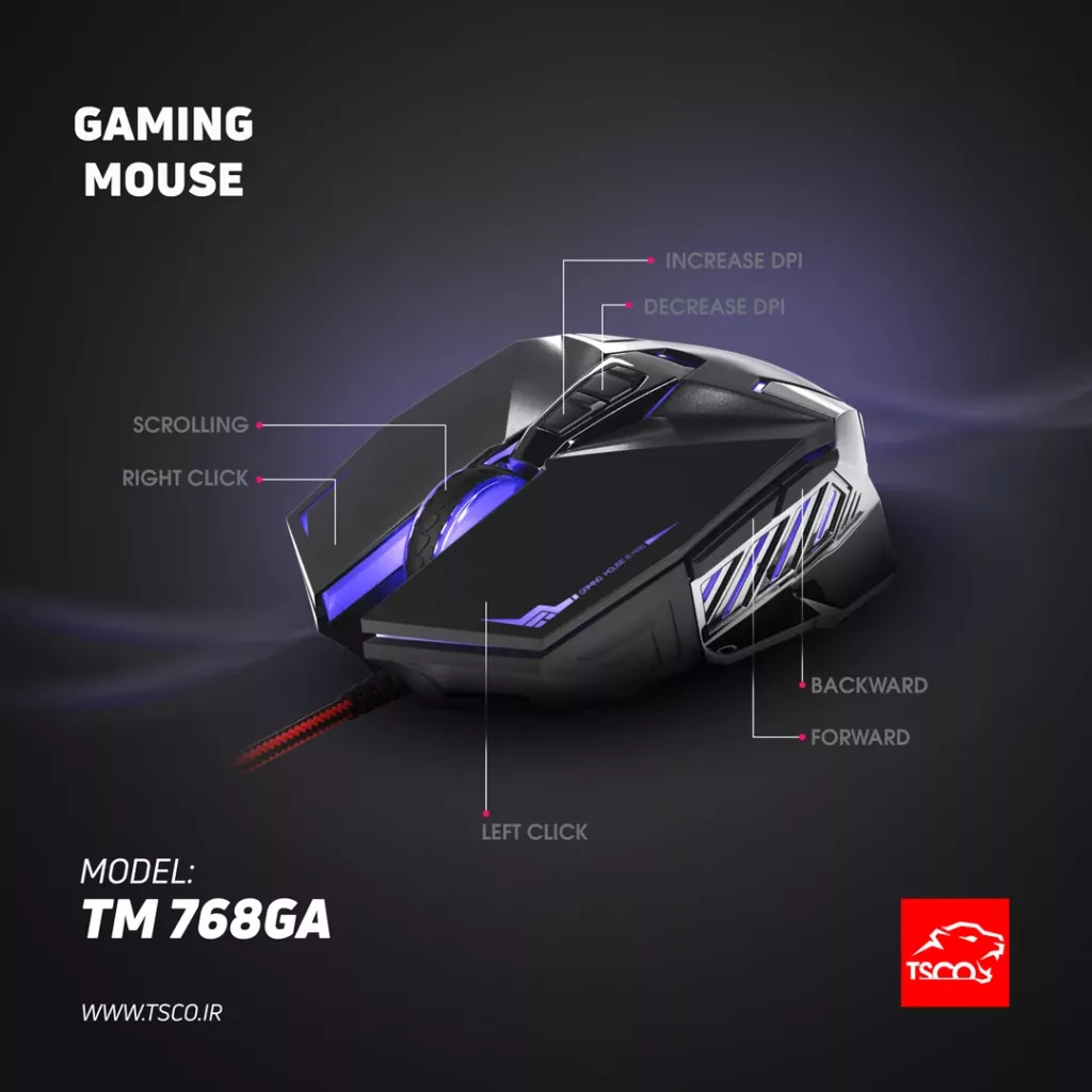 ماوس گیمینگ تسکو مدل TM 768GA