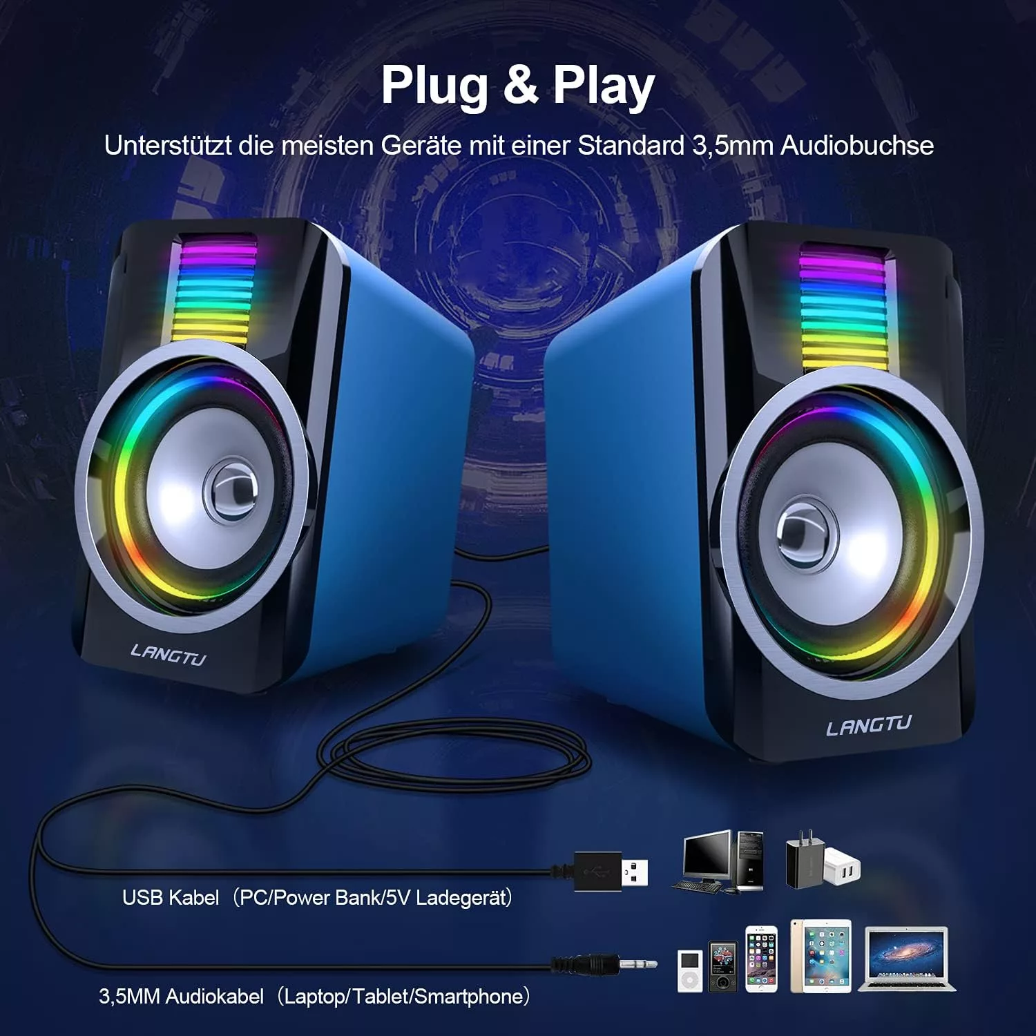 اسپیکر گیمینگ لانگتیو مدل B097R5M6GQ