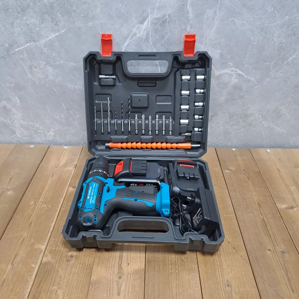 مجموعه 28 عددی دریل  شارژی چکشی صنعتی  مدل LIFE _STYLE