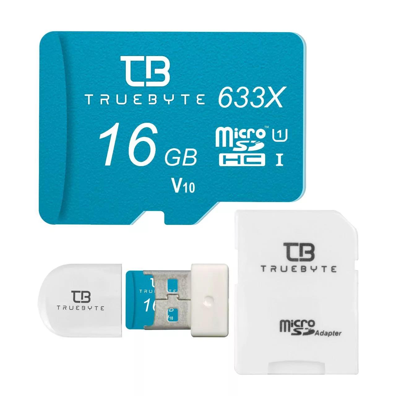 کارت حافظه MicroSDHC تروبایت مدل V10 کلاس 10 استاندارد UHS-I U1 سرعت 95MBPS ظرفیت 16 گیگابایت به همراه آداپتور SD و کارتخوان کارت حافظه MicroSDHC تروبایت مدل V10 کلاس 10 استاندارد UHS-I U1 سرعت 95MBPS ظرفیت 16 گیگابایت به همراه آداپتور SD و کارتخوان