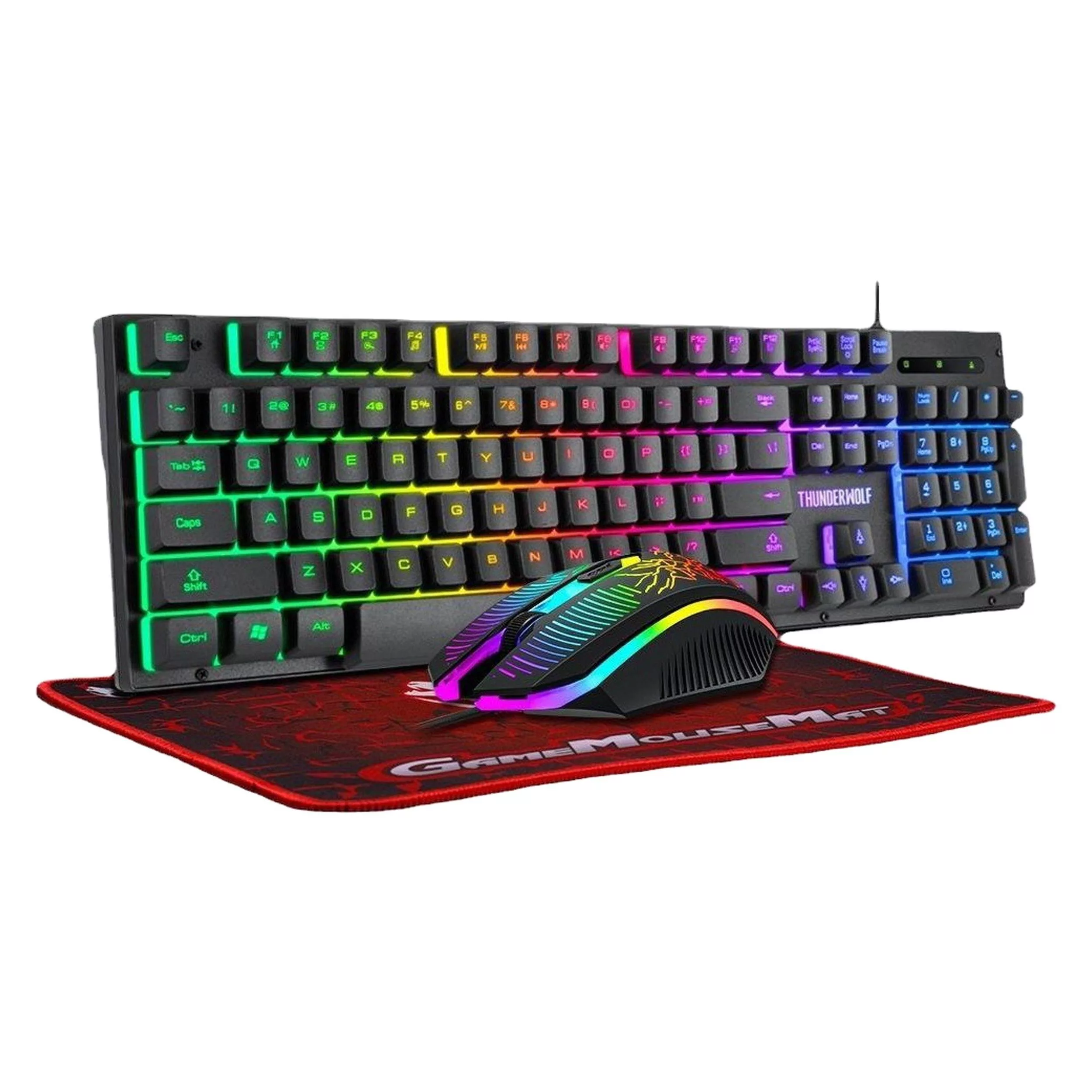 ست گیمینگ تی‌ولف مدل 3in1 TF31، سوییچ ممبران، Full-Size، نورپردازی LED RGB