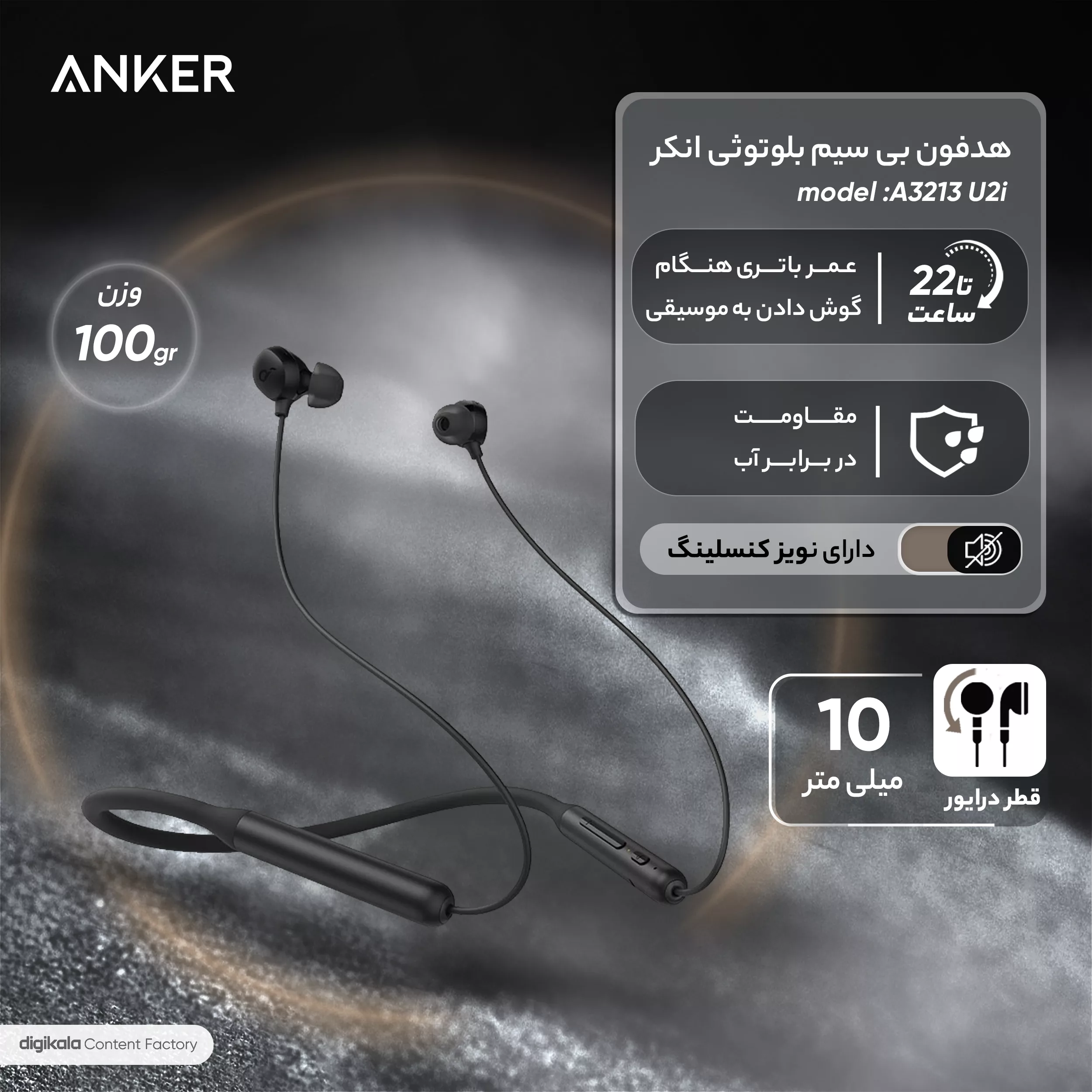 هدفون بی سیم بلوتوثی انکر مدل  A3213 U2i