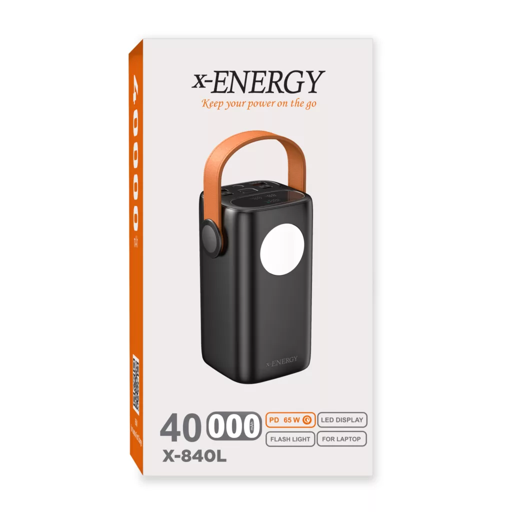 پاوربانک ایکس انرژی مدل X-840L 65W ظرفیت 40000 میلی آمپر ساعت