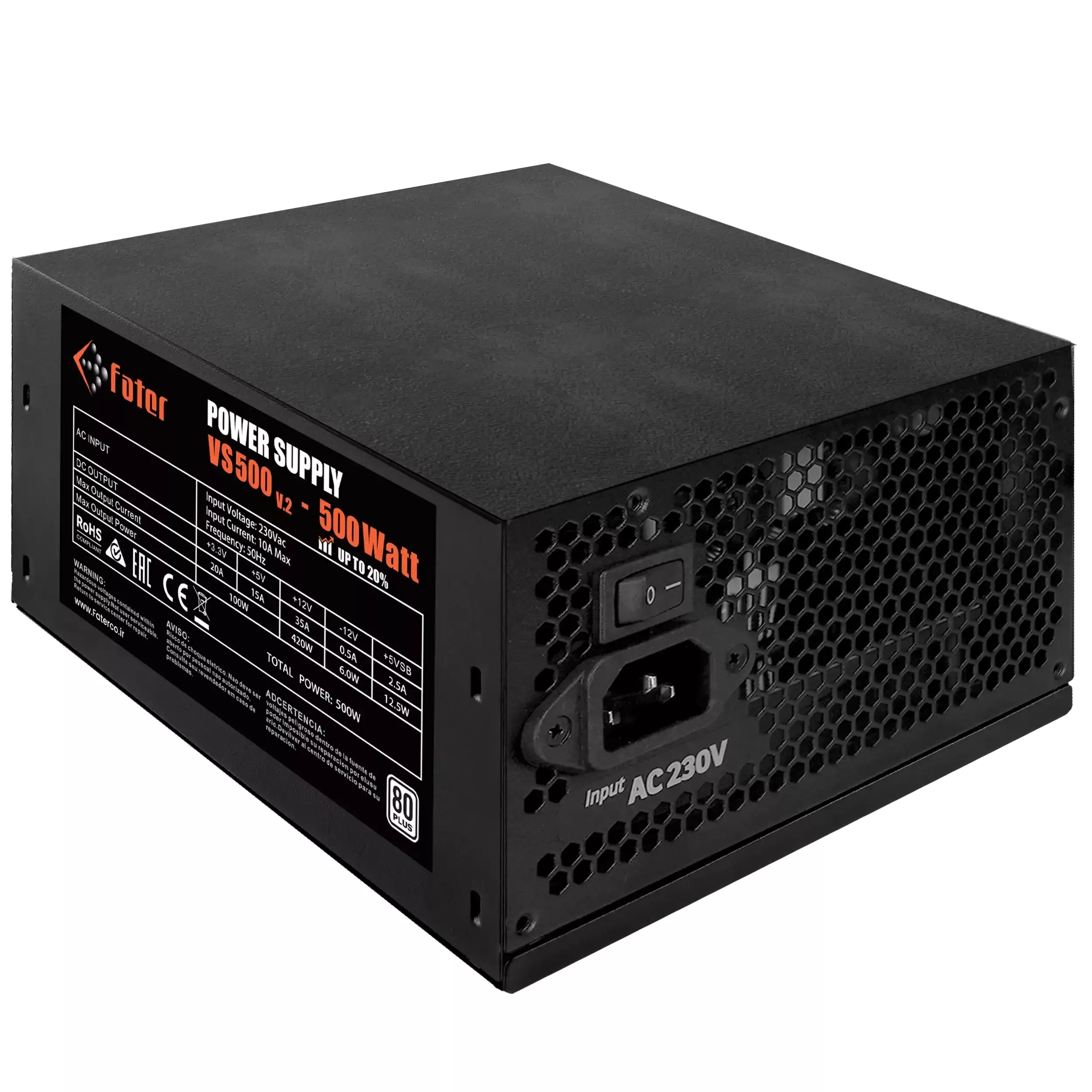 منبع تغذیه کامپیوتر فاطر مدل VS500.v2 منبع تغذیه کامپیوتر فاطر مدل VS500.v2