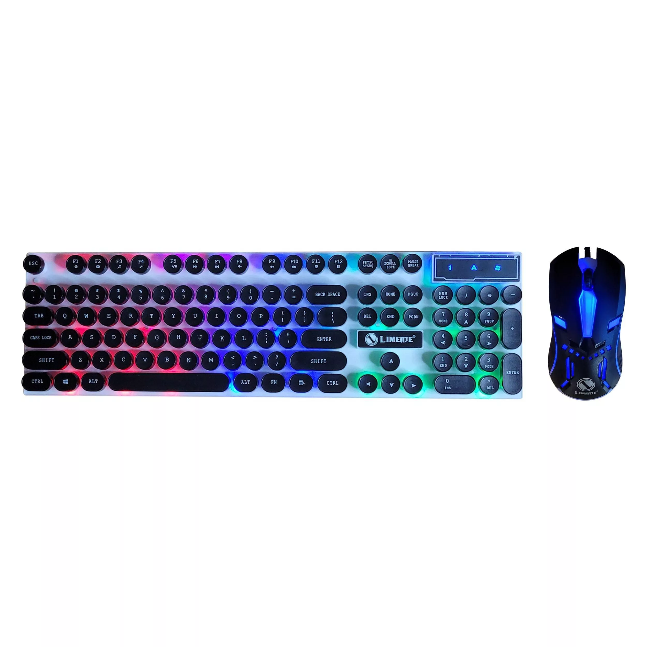 کیبورد و ماوس گیمینگ لایمید مدل GTX300NEW RGB سوئیچ ممبران، Full-Size، نور پردازی LED RGB کیبورد و ماوس گیمینگ لایمید مدل GTX300NEW RGB سوئیچ ممبران، Full-Size، نور پردازی LED RGB