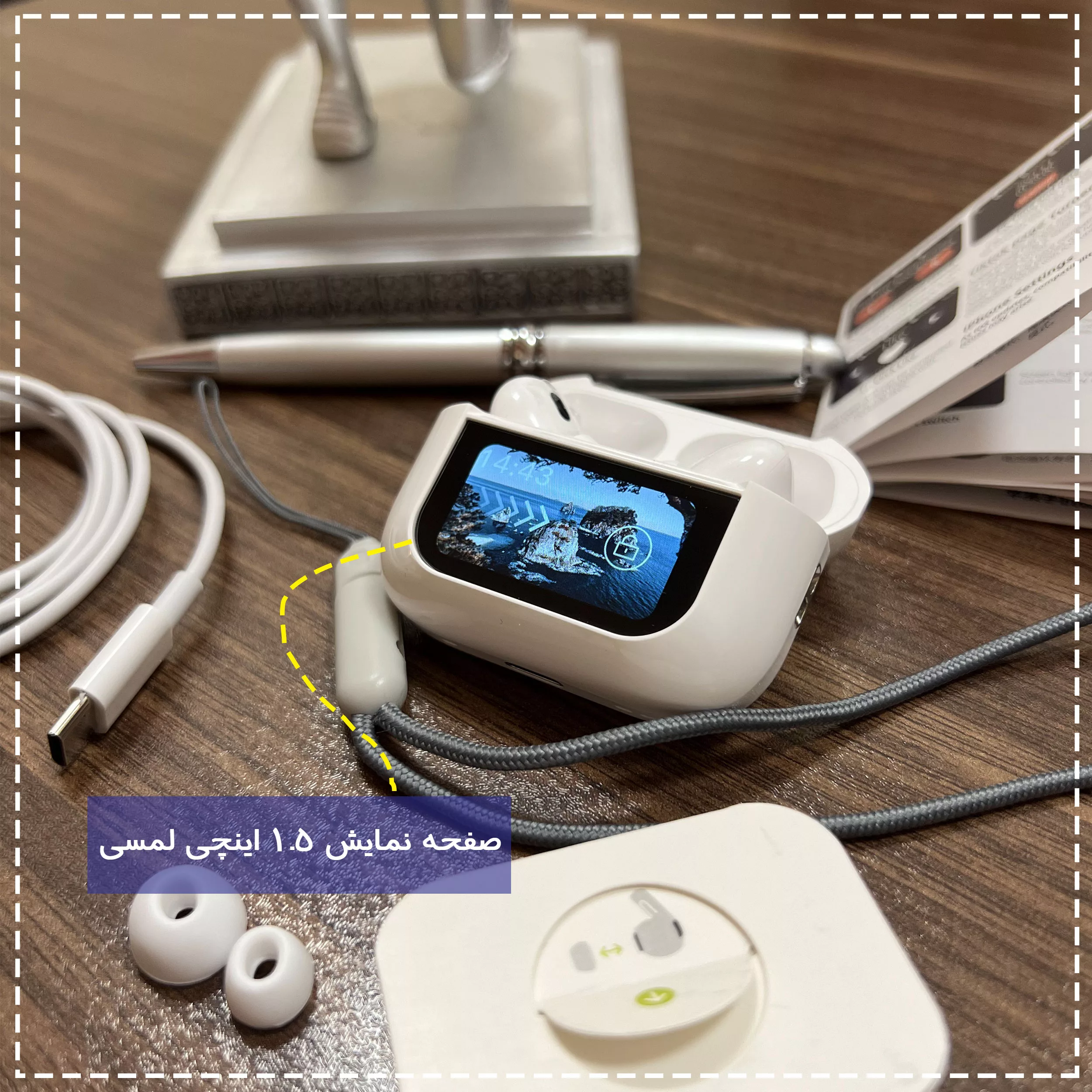 هندزفری بلوتوثی مدل AirPods Touch Noice Cancelling