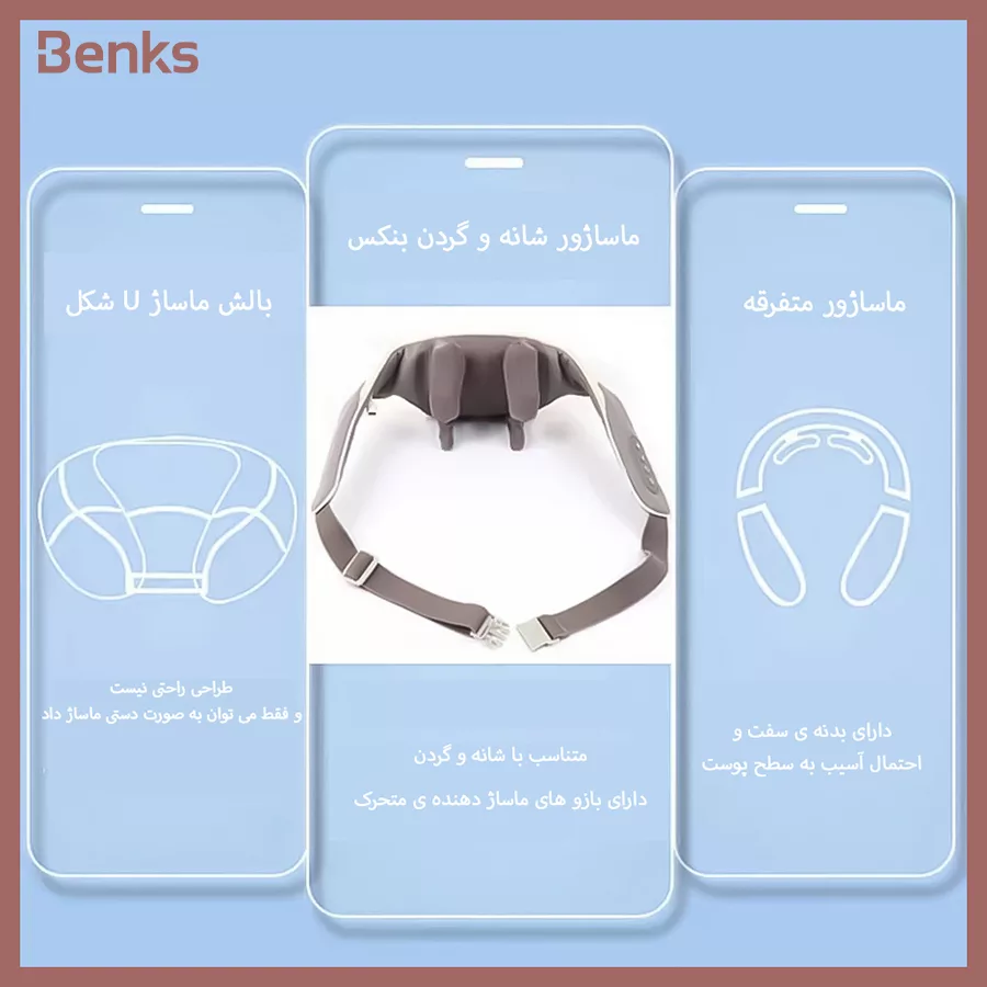 ماساژور گردن و شانه بنکس مدل پنج بعدی