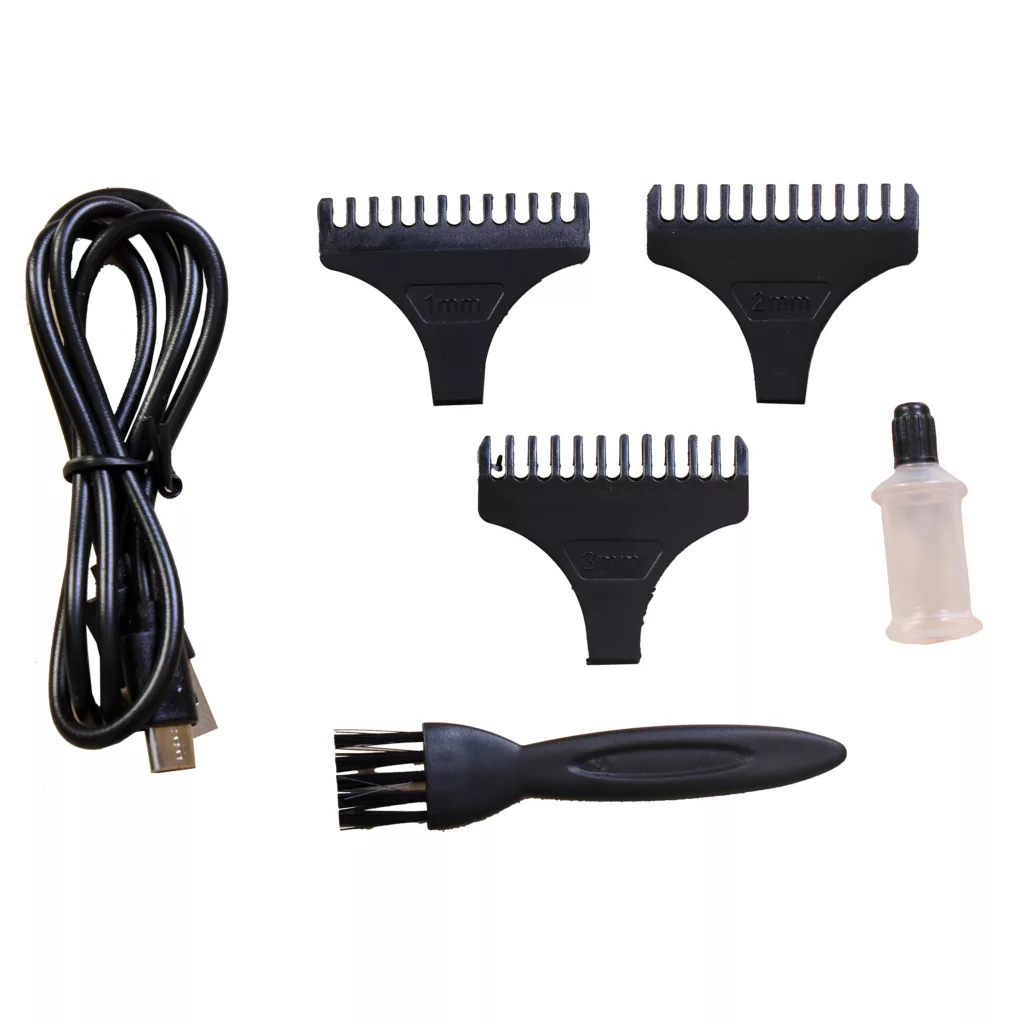 ست ماشین اصلاح موی صورت و بدن دی اس پی مدل CORDLESS SUPER، اصلاح به صورت صفر زن، منبع انرژی با باتری قابل شارژ، تکنولوژی اصلاح به صورت تریم، مدت زمان شارژ 150 دقیقه و مدت زمان استفاده پس از شارژ 270 دقیقه، بههمراه کابل شارژ USB، برس تمیزکننده، روغن