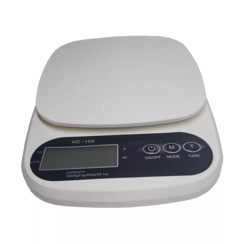 ترازو آشپزخانه دیجیتال مدل HC-188  حداکثر ظرفیت قابل اندازه‌گیری 10 کیلوگرم با دقت اندازه‌گیری 1 گرم